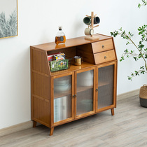 Dining side cabinet simple modern solid wood wall wine cabinet multifunctional lockers cupboard household kitchen living room tea cabinet