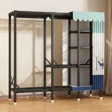 Гардероб мебель спальня бесплатная установка складная складная сборочная аренда гардероба - прочный, прочный стальная рама ткани гардероб