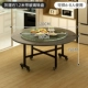 [灰理石纹  -带玻璃桌盘1.2米【推荐6-8人】【防污耐磨】【稳固不塌】]