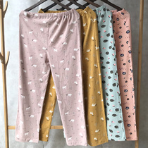 Cotton pregnant womens trousers with wide legs thin pajama pants cotton autumn pants Spring and Autumn Winter large size loose home pants