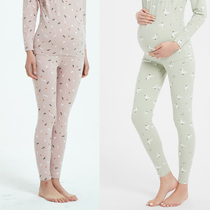 Adjustable waist waist pants thin cotton spring and autumn winter pregnancy full cotton trousers trousers