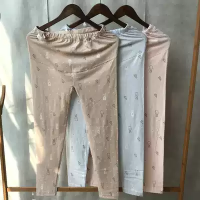 Pregnant women waist adjustable belly pants Cotton Spring and Autumn Winter thick pregnancy full cotton pants underwear pajama pants