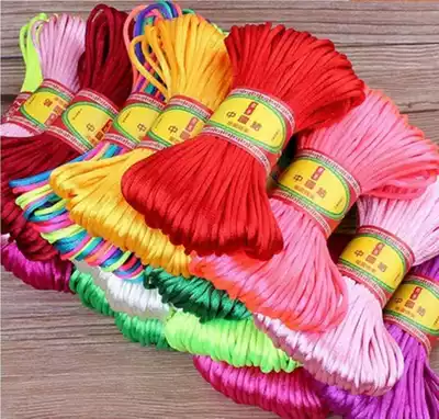 DIY handmade material bag Korean silk No 5 jade thread Chinese knot braided rope bracelet jewelry accessories multi-color 20 meters