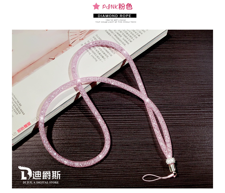 Điện thoại di động dây đeo nữ mô hình treo cổ dây Hàn Quốc cá tính sáng tạo thủy triều nữ điện thoại di động vỏ phổ rhinestone hạt chuỗi treo dài - Phụ kiện điện thoại di động ốp lưng a31