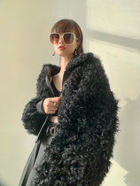 MXU Collection series Spain tigrado fur one coat female foreign color short roll wool fur winter