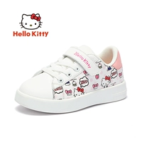 Hello Kitty, осенние кроссовки, детские белые кеды для школьников и студентов для отдыха, тренд сезона