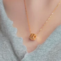 Четырехстороннее колье из семян, бесплатная серебряная цепочка S925 (серебро с позолотой)