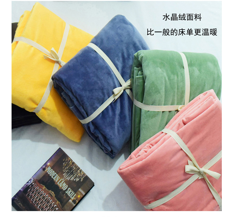 Tấm nhung dày ấm pha lê flannel san hô nhung bé nhung nhung giường nhung 笠 đơn đôi ga phủ giường everon