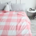 Tốt rửa sạch tấm bông một mảnh mô hình lưới đơn giản mạng Nhật Bắc Âu INS đỏ nhuộm tấm bông - Khăn trải giường thảm lông cừu trải giường Khăn trải giường