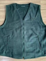 New olive green velvet vest army green autumn and winter warm cotton vest waistcoat cold-proof casual vest