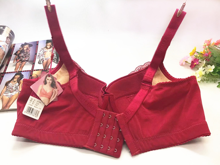 Mùa hè ren áo ngực mỏng cup C kích thước lớn chất béo mm lớn ngực nhỏ tập hợp điều chỉnh đồ lót phụ nữ áo bra