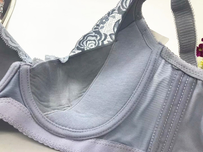 Mùa hè không có vòng thép áo ngực cup C cỡ lớn chất béo mm ngực lớn tập hợp đồ lót có thể điều chỉnh áo lót triumph