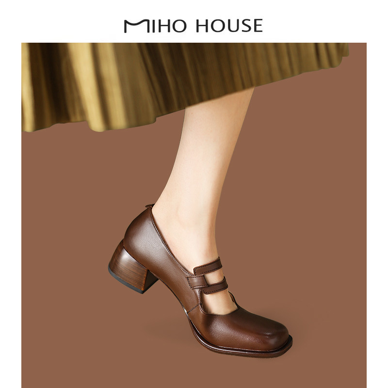 Ulovazn Japan ~ spring 2023 new brown French light mouth soft sole soft sole gentle wind Mary Jane shoes