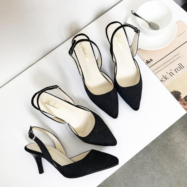 Giày cao gót nữ mùa hè 2018 mới đẹp với mùa xuân hoang dã phiên bản Hàn Quốc của những đôi giày đơn nữ nhỏ mới cao gót sandal nữ đi học
