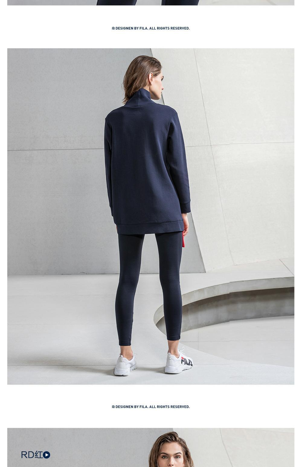 FILA Fila áo len nữ rộng rãi 2019 xuân mới thể thao giản dị áo thun thủy triều nhỏ cổ áo len cao cổ nữ - Thể thao lông cừu / jumper mẫu áo thu đông đẹp