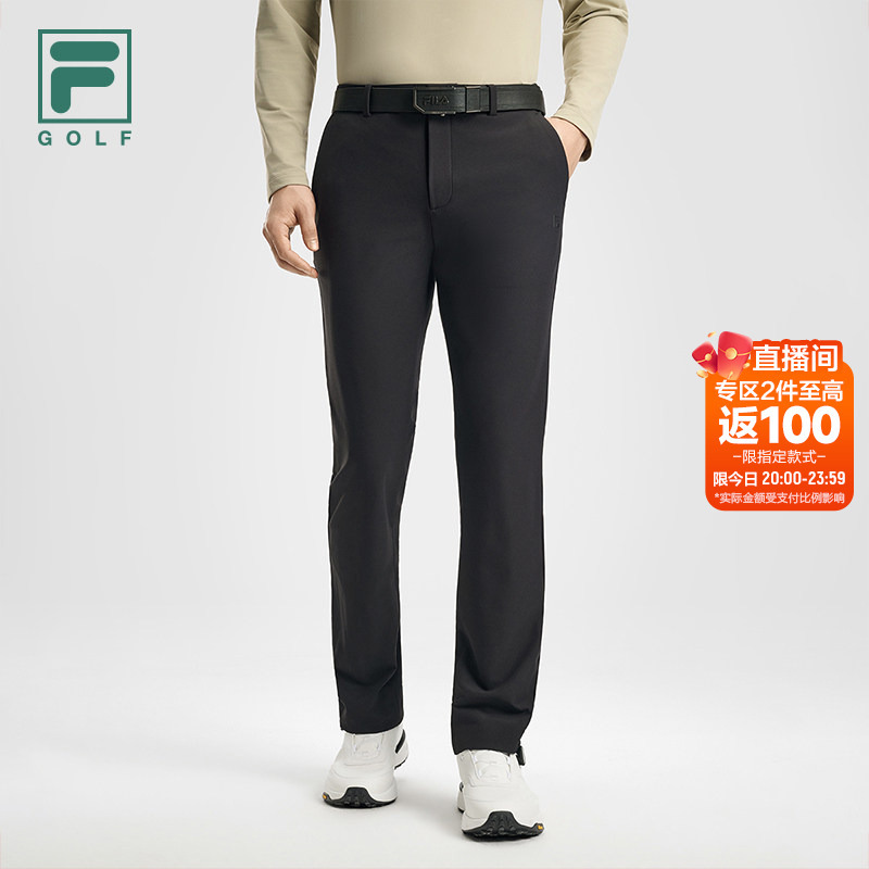 Fila Golf Sports Woven Trousers 26 New Winter Style Men's Basic Straight Trousers for Daily Work Clothing