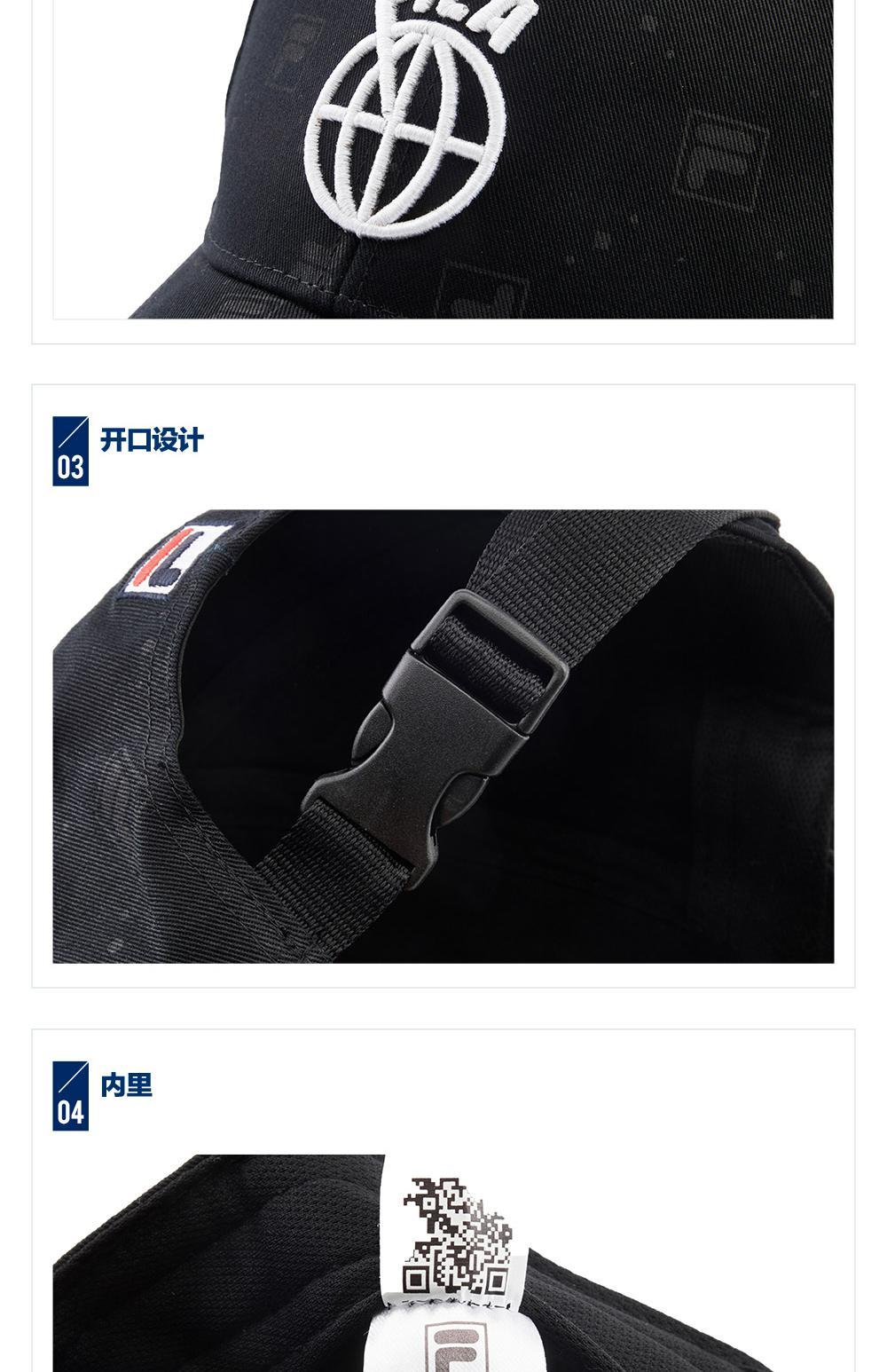 FILA FUSION Mũ lưỡi trai Fila unisex 2019 mùa xuân và mùa thu thể thao và xu hướng giải trí Mũ logo - Mũ thể thao nón lưỡi trai nữ