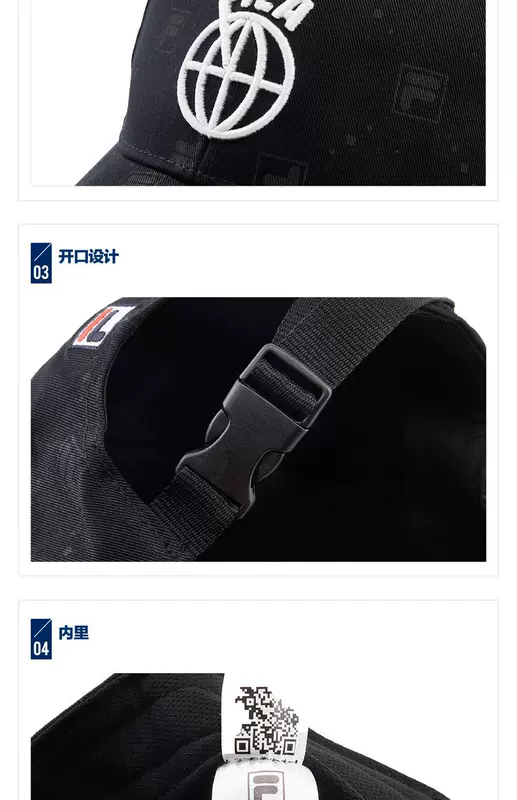 FILA FUSION Mũ lưỡi trai Fila unisex 2019 mùa xuân và mùa thu thể thao và xu hướng giải trí Mũ logo - Mũ thể thao mũ đẹp nam