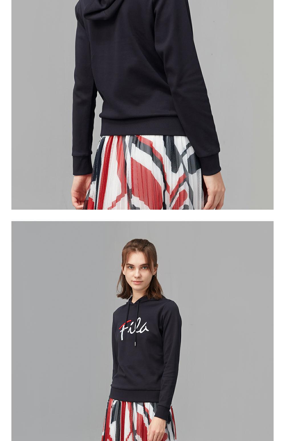 Cặp đôi chính thức của Fila Fila áo len trùm đầu 2019 mùa thu nam và nữ mới dệt kim áo len trùm đầu - Thể thao lông cừu / jumper áo nỉ adidas nam