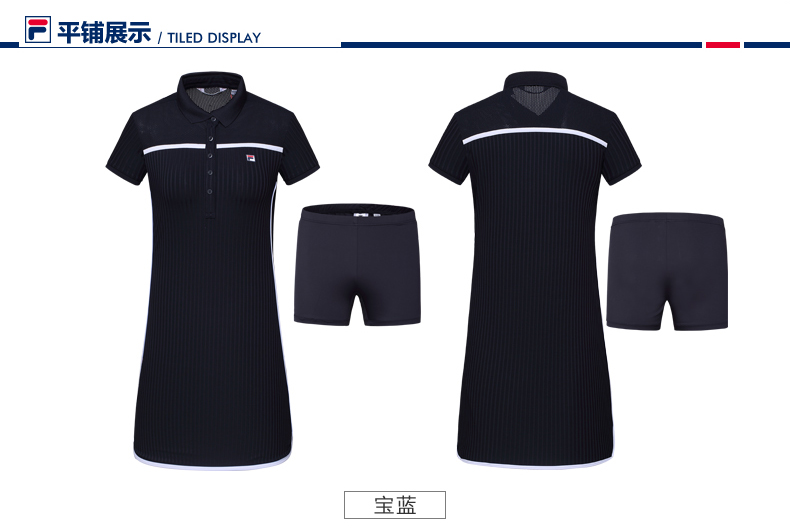 Fila Fila của phụ nữ thể thao dress 2018 mùa hè kinh doanh mới thanh lịch cuộc sống dress dài váy quần áo the thao nữ ngắn