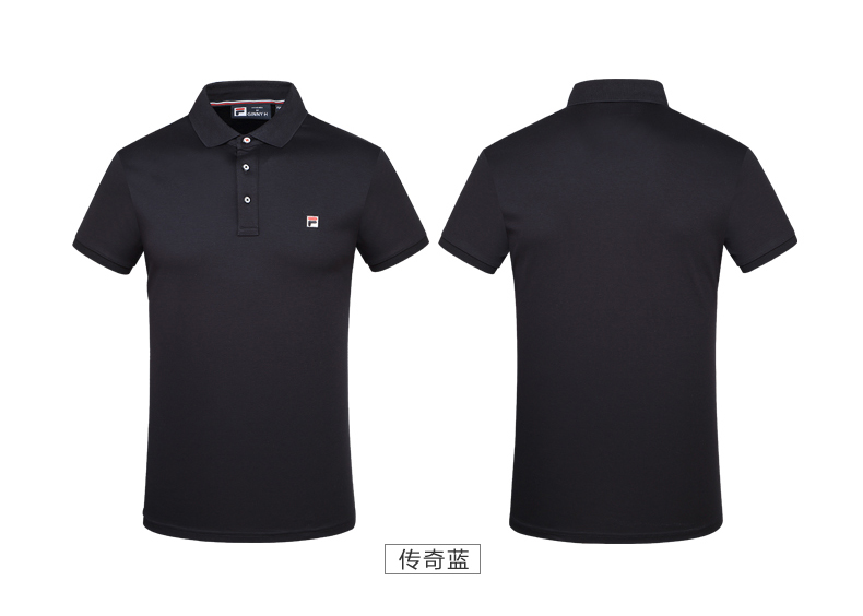 Fila fila nam ngắn tay áo 2018 mùa hè mới ve áo ngắn tay áo polo áo bông thể thao t- shirt người đàn ông 1áo polo nữ trắng