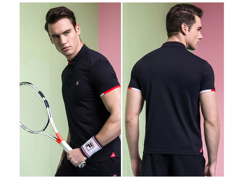 FILA Fila nam ngắn POLO2018 mới thời trang giản dị thể thao nam áo sơ mi thoáng khí ngắn T ngắn tay áo sơ mi polo trắng