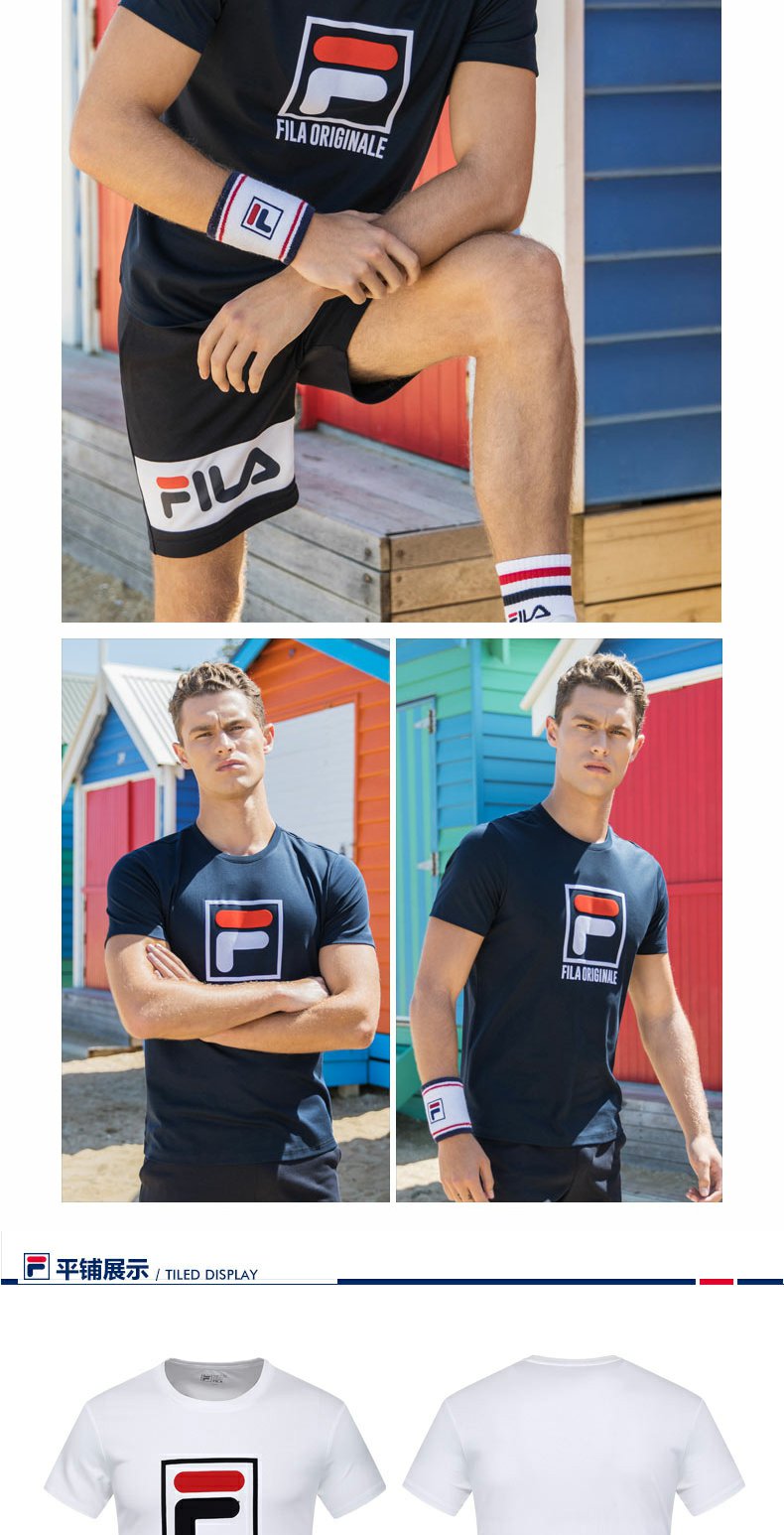 Hai mảnh 678 FILA Fila couple phù hợp với ngắn T2018 mùa hè mới thoải mái thể thao giản dị nam giới và phụ nữ ngắn T bộ thể thao nữ adidas