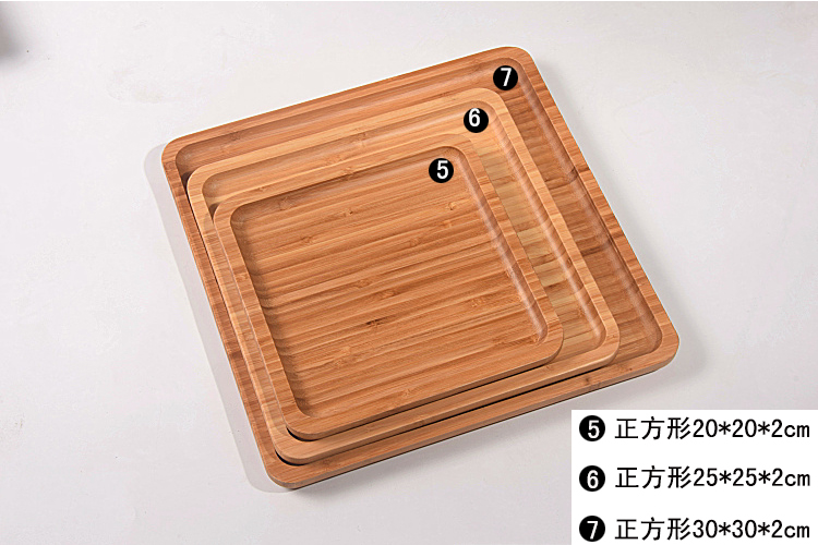 Nhật Bản phong cách tre gỗ pallet gỗ tấm hình chữ nhật Tre tấm gỗ tấm gỗ khay gỗ khay trà tấm nướng đũa gỗ cao cấp xuất khẩu