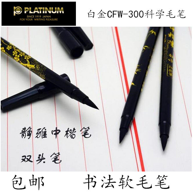Platinum CFW - 300 Zeni Double - head Modern Master Calligraphy Pen signed to copy scripture