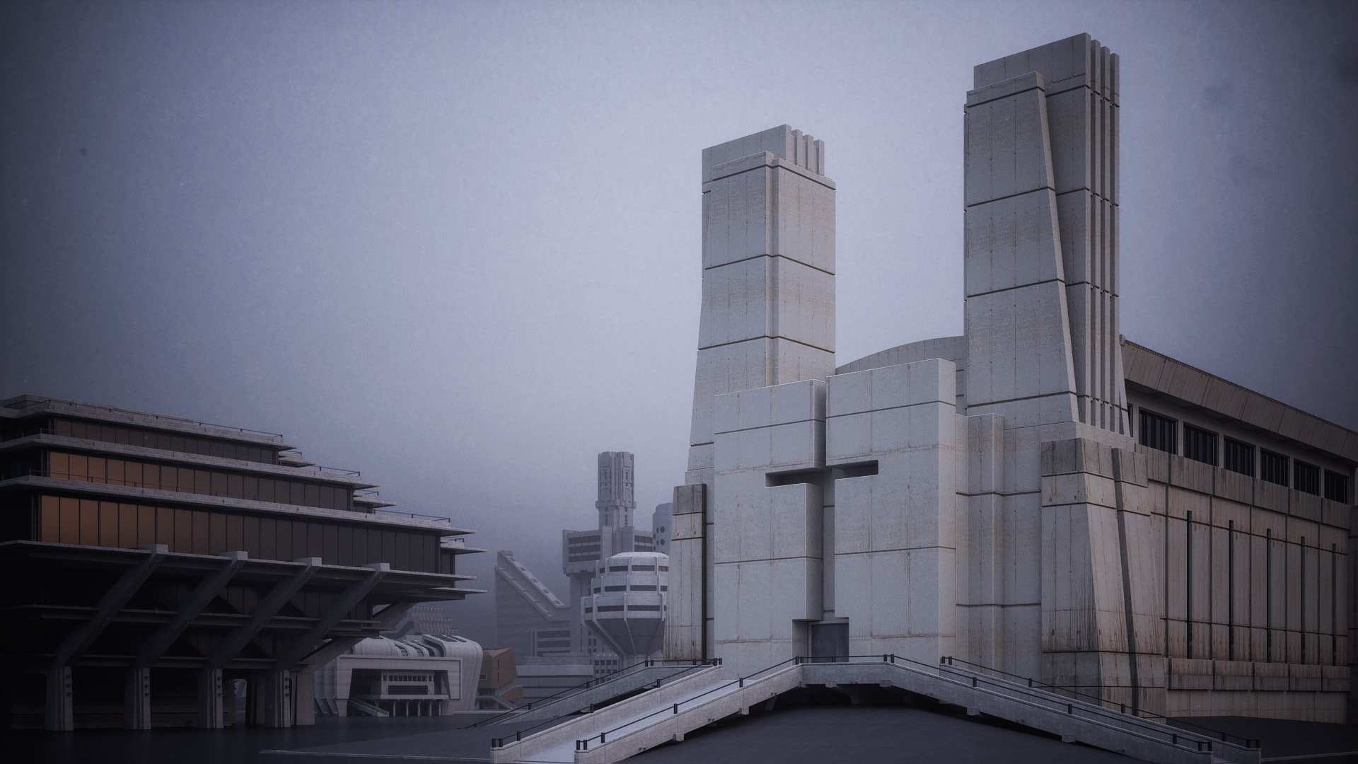 图片[9]-野兽派风格现代科幻城市建筑场景3D模型 Kitbash3d  K013-cg男孩