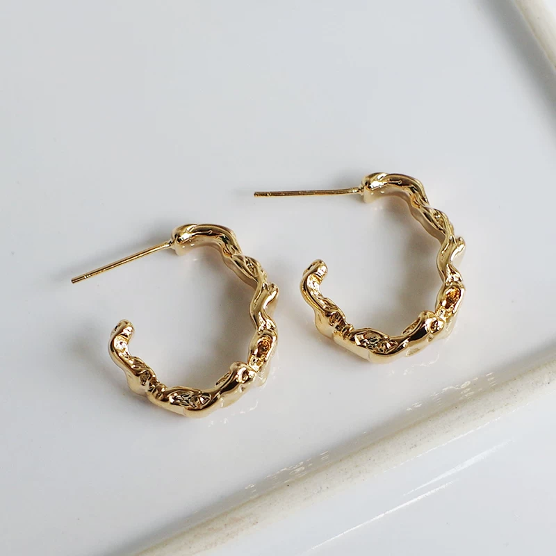 Design earrings, universal accessory, silver 925 sample