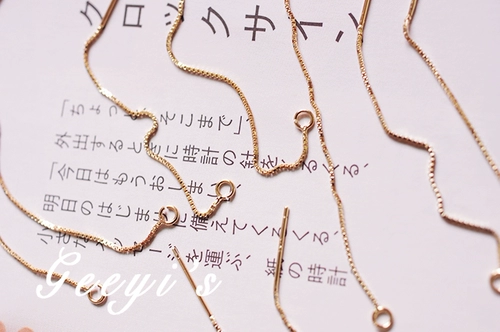 Коробка, цепочка, серьги, аксессуары, серебро 925 пробы, золото 14 карат, DIY