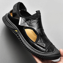 Clearance pick up foreign trade broken code armor ram sandals mens summer Baotou casual leather shoes mens leather beach shoes