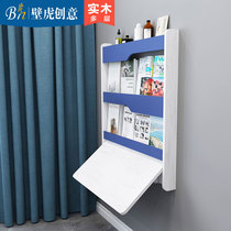 Wall-mounted folding table Hanging wall-mounted childrens learning table Small apartment corner wall writing bookshelf Computer all-in-one table