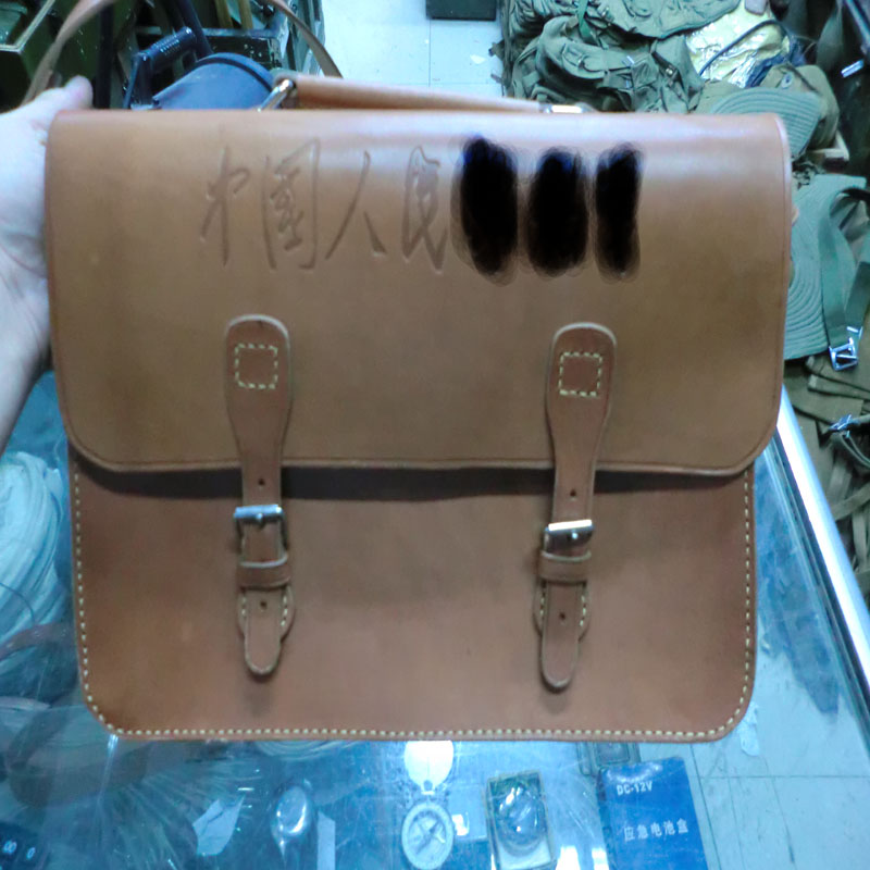 Genuine leather single shoulder bag computer bag retro bag film and TV prop 85 style briefcase handbag file bag 