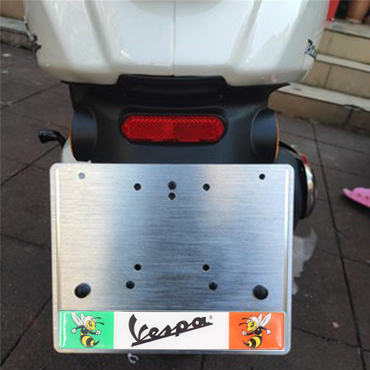Vespa GTS300 Sprint Spring LV LX150 General Purpose Aluminum License Plate Holder License Plate Frame