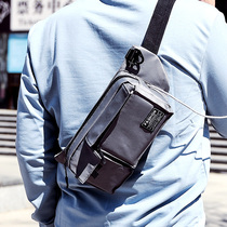 Fanny pack mens fashion brand ins small lightweight canvas personality mini small chest bag Fashion casual wild crossbody bag