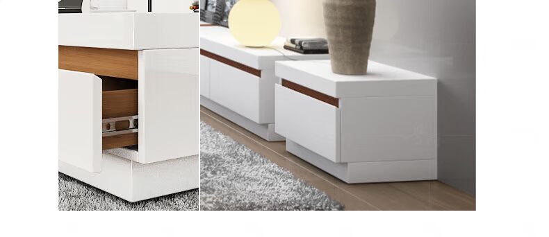 Quảng Đông House phòng khách đồ nội thất TV tủ bàn cà phê kết hợp đặt tủ thời trang TV hiện đại tối giản FB87 sofa gỗ đơn giản