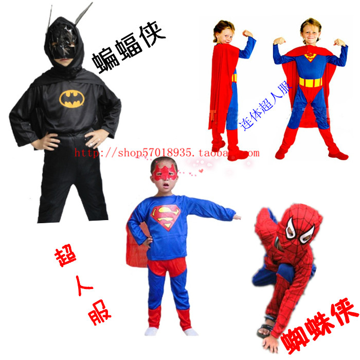 2016 Halloween New Adult Children Costume Batman Superman Spiderman Cosplay Costume