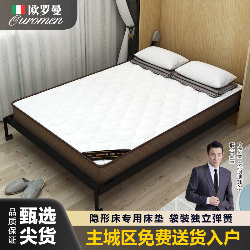 Invisible Bed Wall Bed Special Spring Mattress with Independent Springs, Natural Mattress, Soft and Hard, Household Children's Thin Mattress