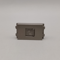 Dark gray 128 type computer module empty bracket frame with protective door network empty bracket frame occupies one panel