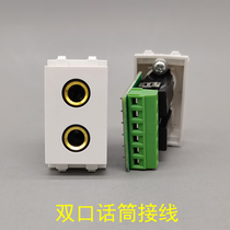 128 type dual port 6 35 microphone solderless socket solderless 6 5 microphone module multimedia combination KTV microphone
