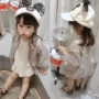 Cô gái mặt trời bảo vệ quần áo 2018 mới của Hàn Quốc phiên bản của không khí mùa hè phần mỏng cardigan thoáng khí trẻ em bé chống nắng quần áo áo khoác áo khoác cao cấp cho be gái