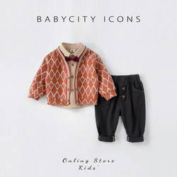 One-Year-Old Boy's Formal Outfit, Baby's First Birthday Boy's Stylish Clothes, Handsome Boy's Children's Autumn Clothing
