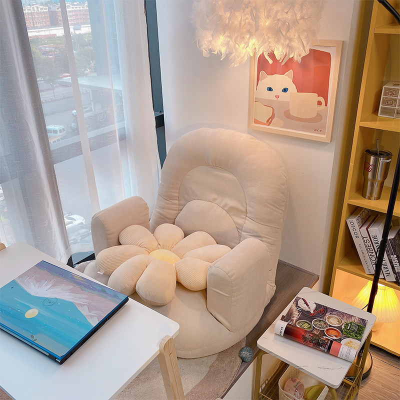 Sloth sofa tatami sofa tatami bedroom single sofa leaning on back chair Leisure balcony floating window net red folding small sofa bed