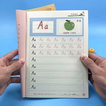 English Red Book 26 English letters upper and lower case kindergarten first-year primary school childrens pencil practice copybook