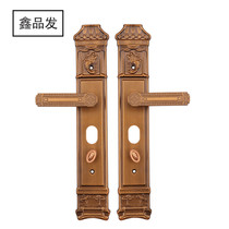 (Carp Dragon Gate Coffee Gold) big handle ferroalloy handle door lock luxury security door villa door manufacturers