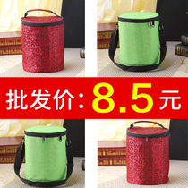 Gome factory direct new bone china 3 sets fresh bowl lunch box red portable green insulation bag