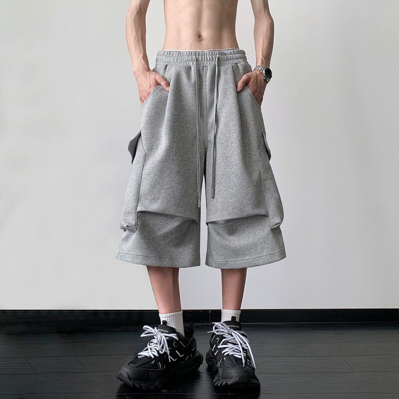 Fat Guy 150kg Men's Summer Loose-Fitting 7/8 Pants Versatile Casual Pants American Style Trendy Brand Sports Pants