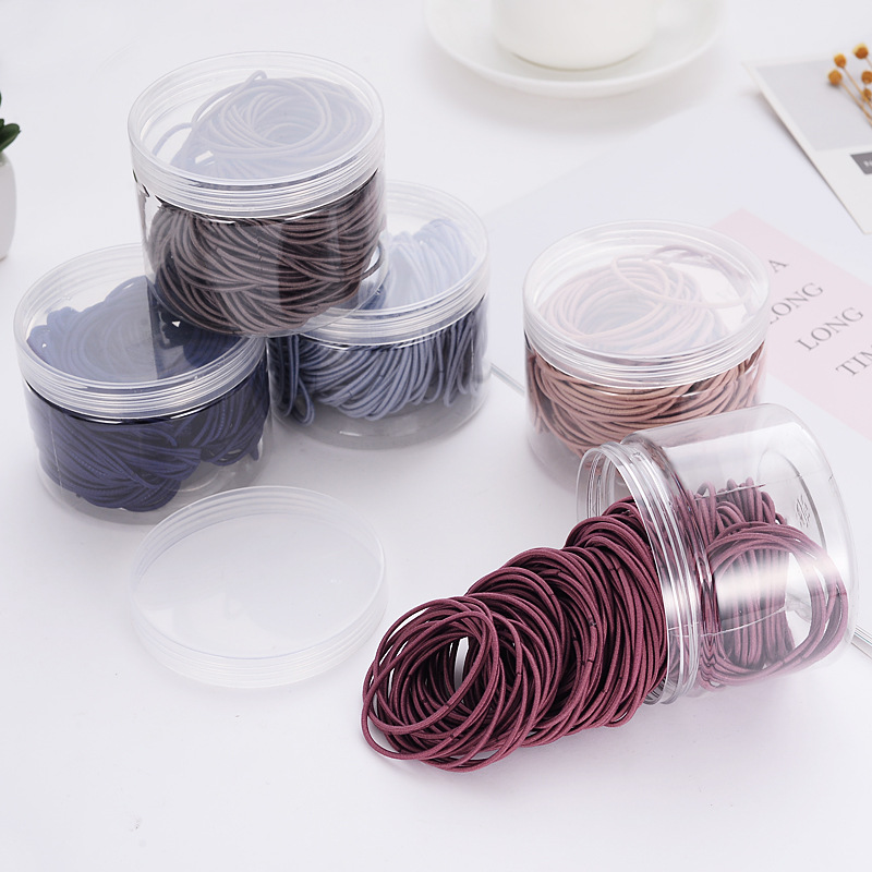 Boxed rubber rubber band hair rope headdress small fresh forest female high elastic tie hair Adult female hair ring base hair ring